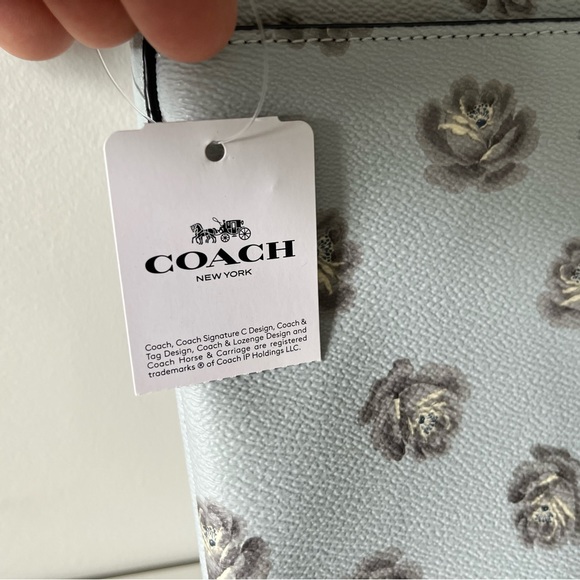 Light Blue With Grey Flowers. - Picture 2 of 5